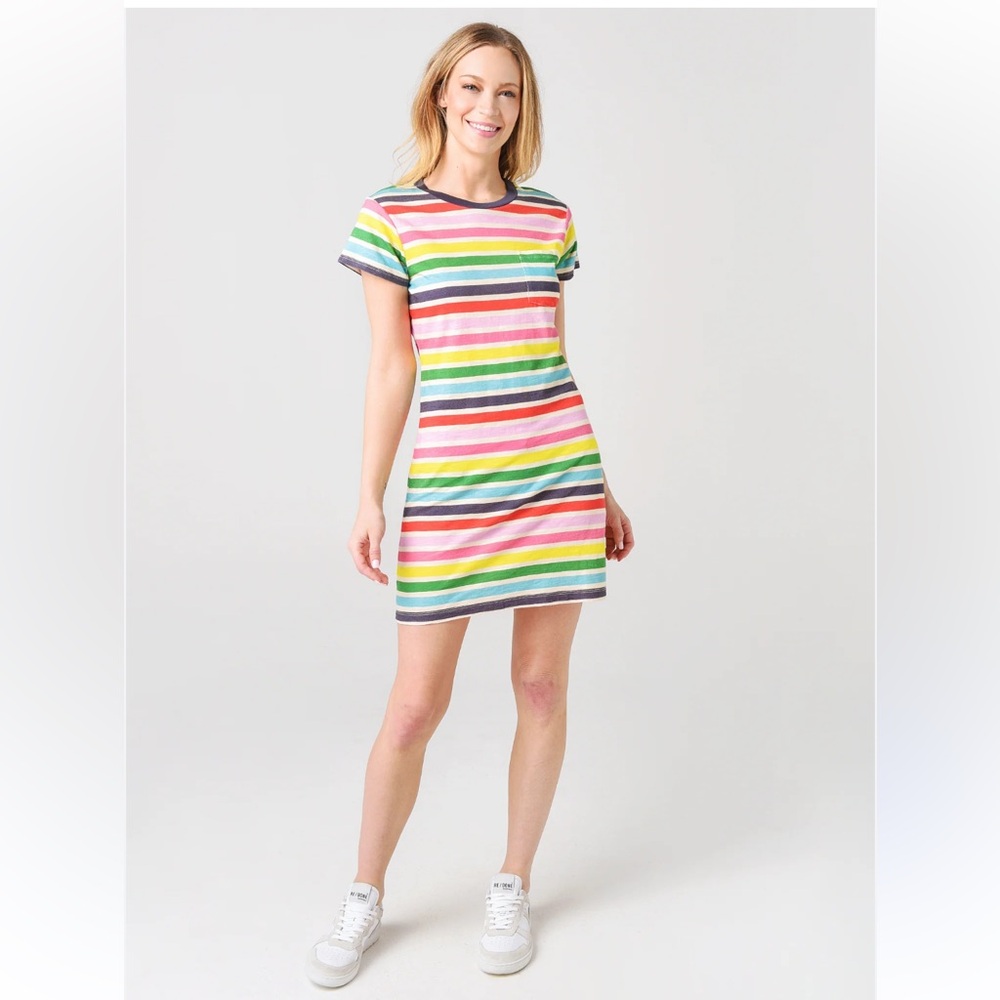 Pam & Gela Striped T-Shirt Dress M